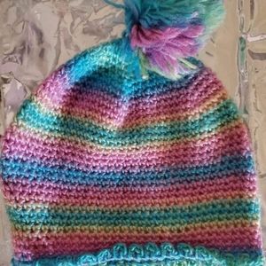 🧿New Crocheted Pom Beanie